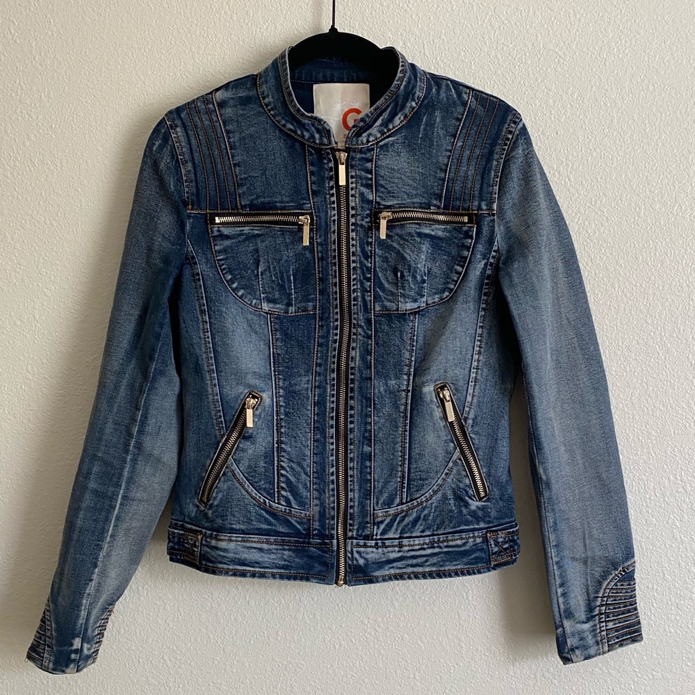 GUESS MOTO DENIM JACKET